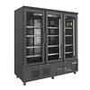 Polar Réfrigérateur 3 portes vitrées noir 1156 L 196,3 x 183 x 76,4 cm