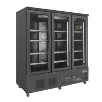 Réfrigérateur 3 portes vitrées noir 1156 L 196,3 x 183 x 76,4 cm