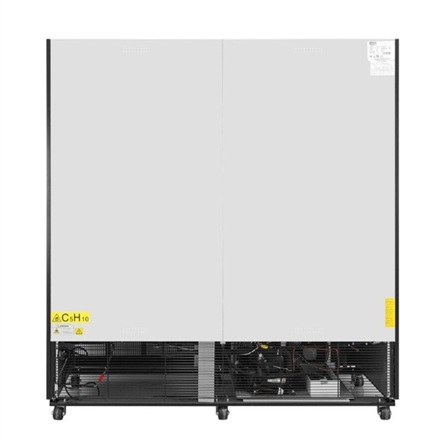 Réfrigérateur 3 portes vitrées noir 1156 L 196,3 x 183 x 76,4 cm