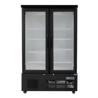 2 Deur Glazen vriezer Zwart 744L 196,3x 122x 76,4cm
