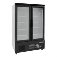 2 Deur Glazen vriezer Zwart 744L 196,3x 122x 76,4cm
