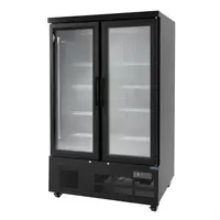Gefrierschrank mit 2 Türen und Glas, Schwarz, 744 l, 196,3 x 122 x 76,4 cm