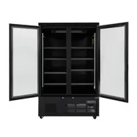 Gefrierschrank mit 2 Türen und Glas, Schwarz, 744 l, 196,3 x 122 x 76,4 cm