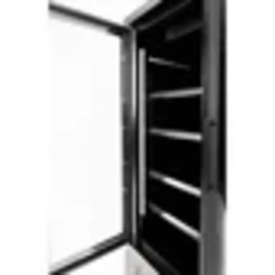 Gefrierschrank mit 2 Türen und Glas, Schwarz, 744 l, 196,3 x 122 x 76,4 cm
