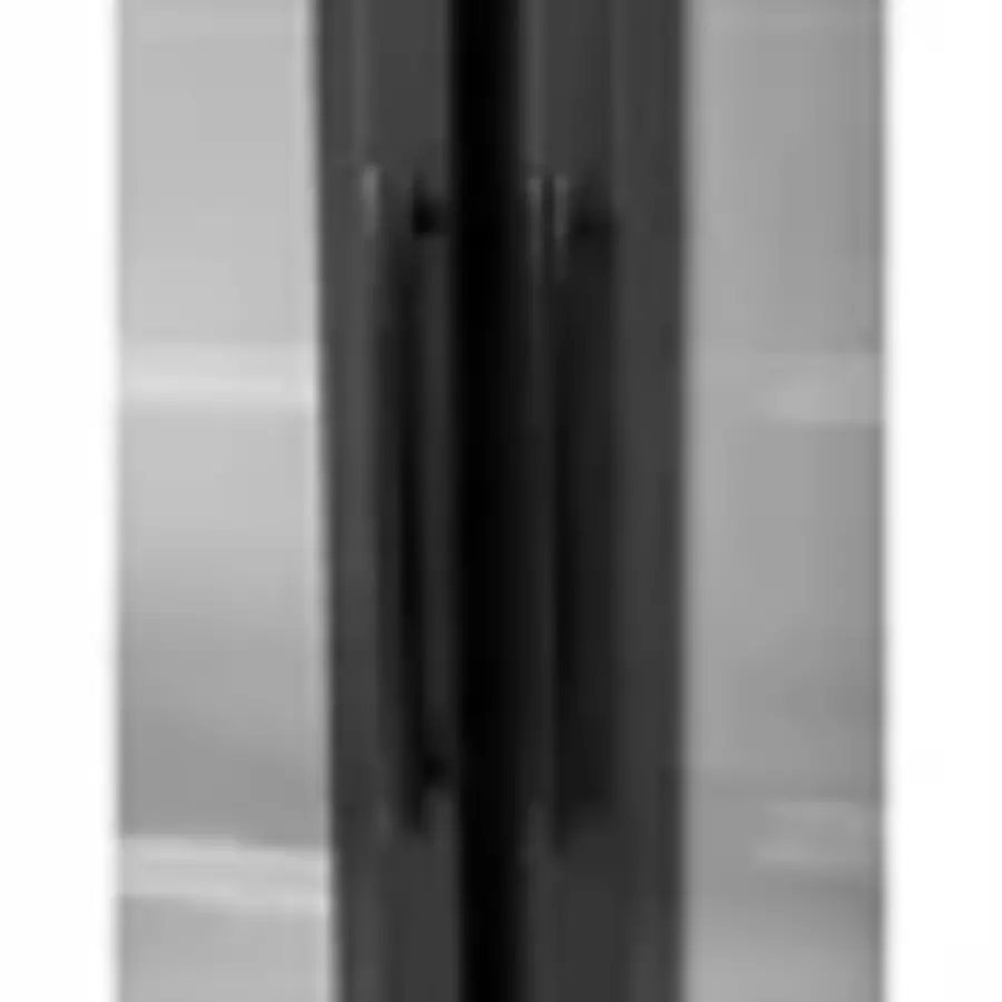 Gefrierschrank mit 2 Türen und Glas, Schwarz, 744 l, 196,3 x 122 x 76,4 cm