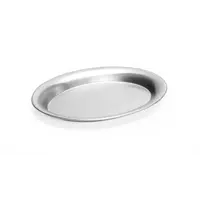 Plateau de service ovale en acier inoxydable 285x220mm