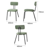 Bolero Fairfield chairs | dark walnut/green mix | (set 2)