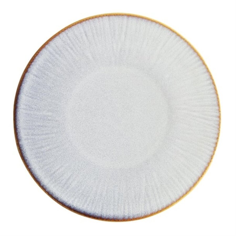 Assiettes grises en relief, 220 mm, lot de 6, 2,4 h x 22 Ø cm