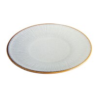 Grey coupe plates with relief, 220 mm pack of 6 2.4hx 22Øcm