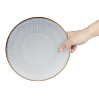 Grey coupe plates with relief, 220 mm pack of 6 2.4hx 22Øcm