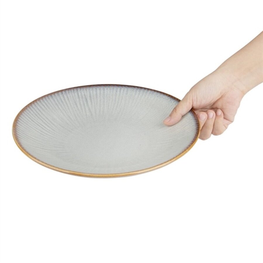 Graue Coupe-Schalen mit Relief, 260 mm, 4er-Pack, 4,4hx 26Øcm