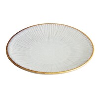 Grey coupe plates with relief, 180 mm pack of 6 2.1hx 18Øcm