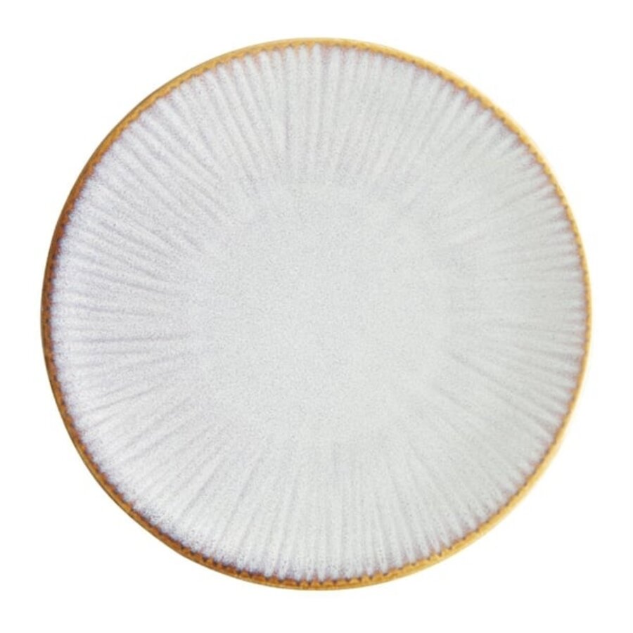 Assiettes grises en relief, 180 mm, lot de 6, 2,1 h x 18 Ø cm