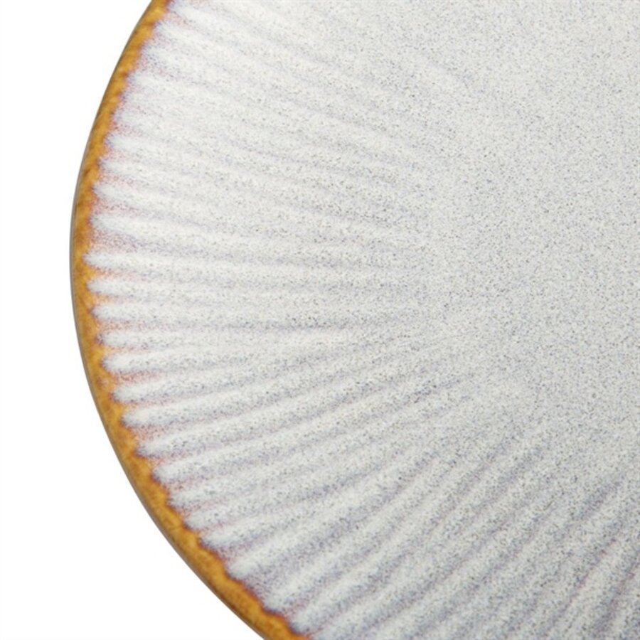 Assiettes grises en relief, 180 mm, lot de 6, 2,1 h x 18 Ø cm