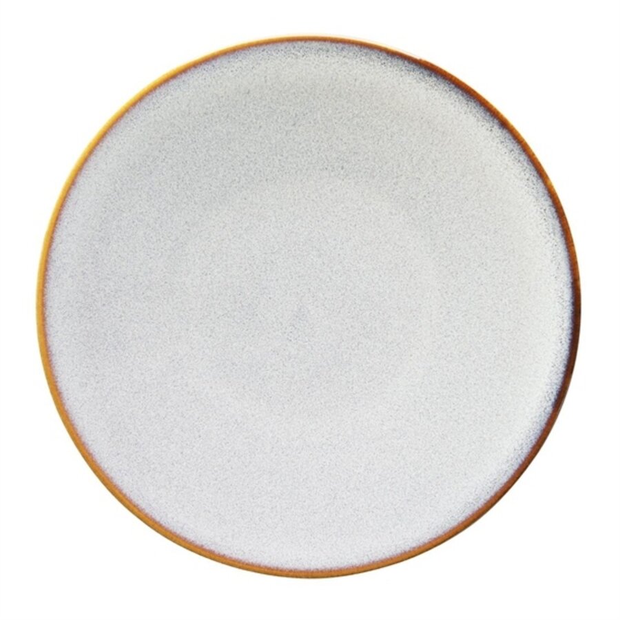 Assiettes plates grises unies 180 mm, lot de 6, 2,1 h x 18 Ø cm