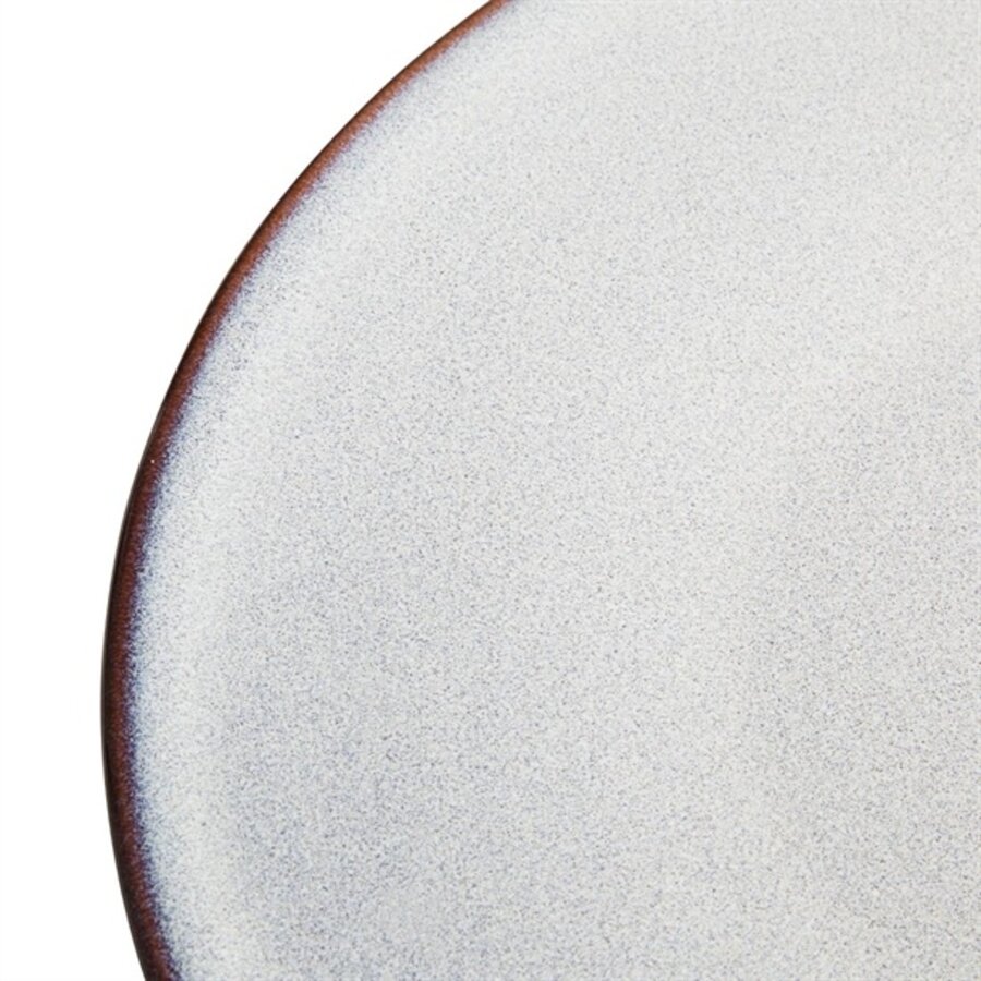 Assiettes plates grises unies 180 mm, lot de 6, 2,1 h x 18 Ø cm