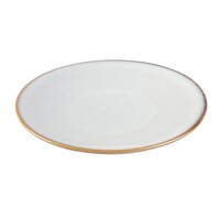 Assiettes plates grises unies 230 mm, lot de 6, 2,7 h x 23 Ø cm