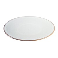 Assiette plate grise unie 280 mm, lot de 4, 3hx 28Øcm
