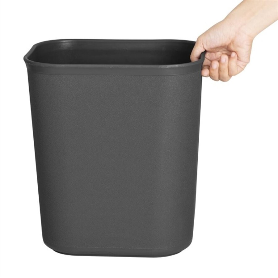 Poubelle d'hôtel/bureau 14 litres noire 31,5 h x 27,5 bcm