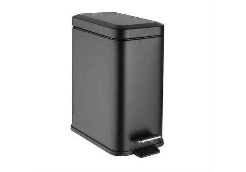  Jantex Poubelle de salle de bain mince noire 5 litres 31,5 h x 28,5 b x 16 d cm 