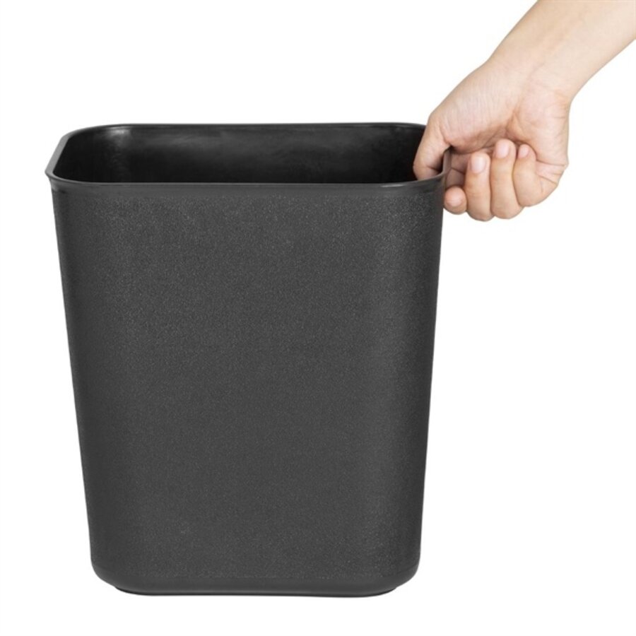 Poubelle d'hôtel/bureau 8 litres noire 26,5 h x 24 bcm