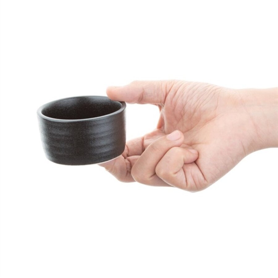Bol à trempette teinté noir - 67 mm, boîte de 12