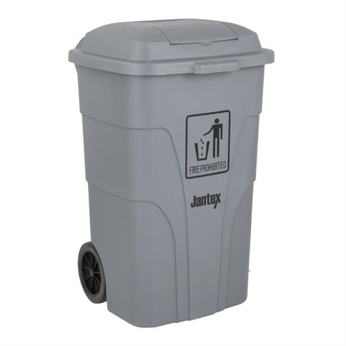  Jantex Conteneur de 120 litres avec pédale gris 