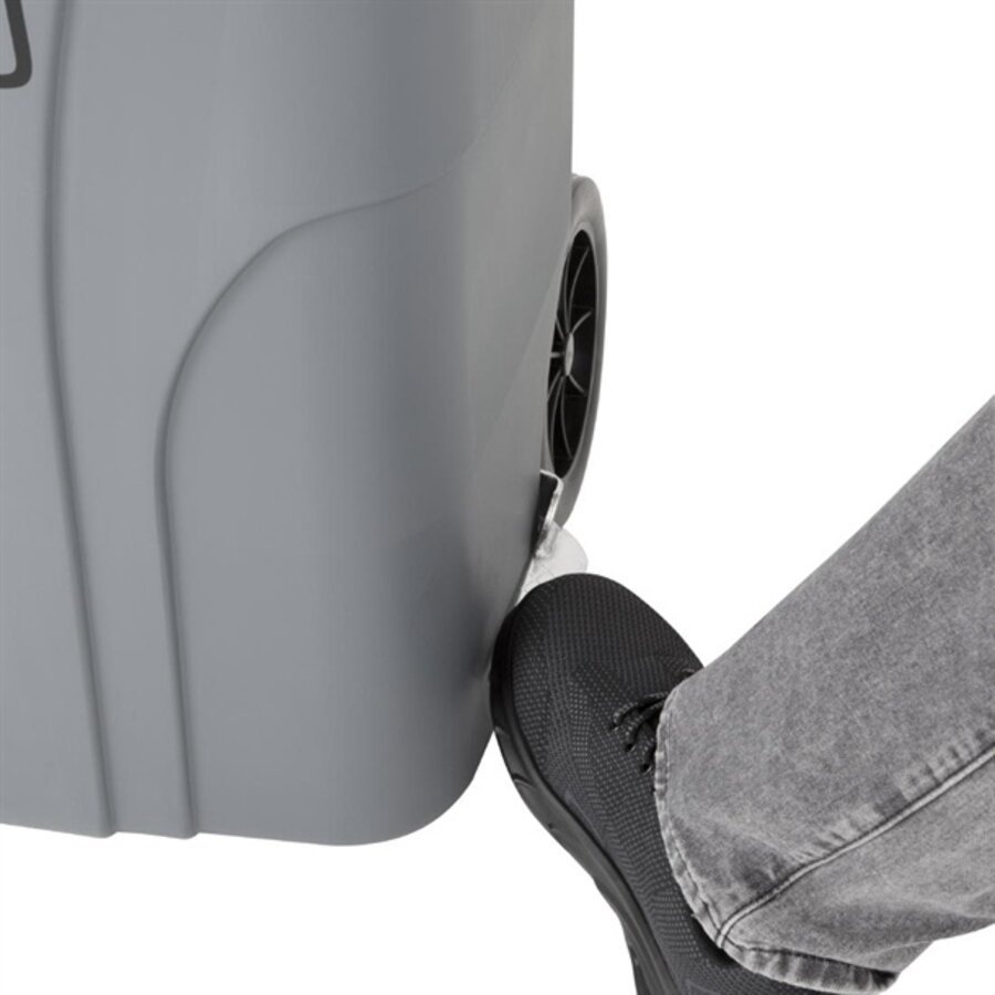 Conteneur de 120 litres avec pédale gris