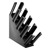 Kristallon Cup Holder 4-Slots Polypropylene Black