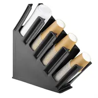 Kristallon Cup Holder 4-Slots Polypropylene Black