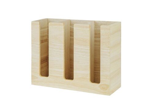  Olympia Organisateur de tasses en bois d'hévéa 340 x 120 x 240 mm 