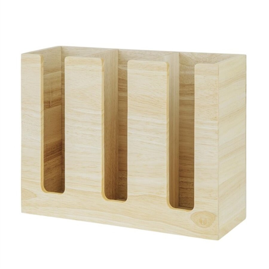 Tassen-Organizer Hevea Holz 340x120x240mm