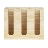 Organisateur de tasses en bois d'hévéa 340 x 120 x 240 mm
