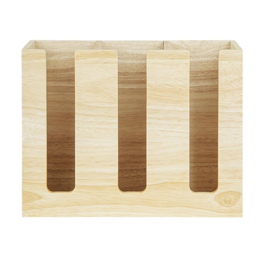 Tassen-Organizer Hevea Holz 340x120x240mm