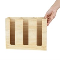 Organisateur de tasses en bois d'hévéa 340 x 120 x 240 mm