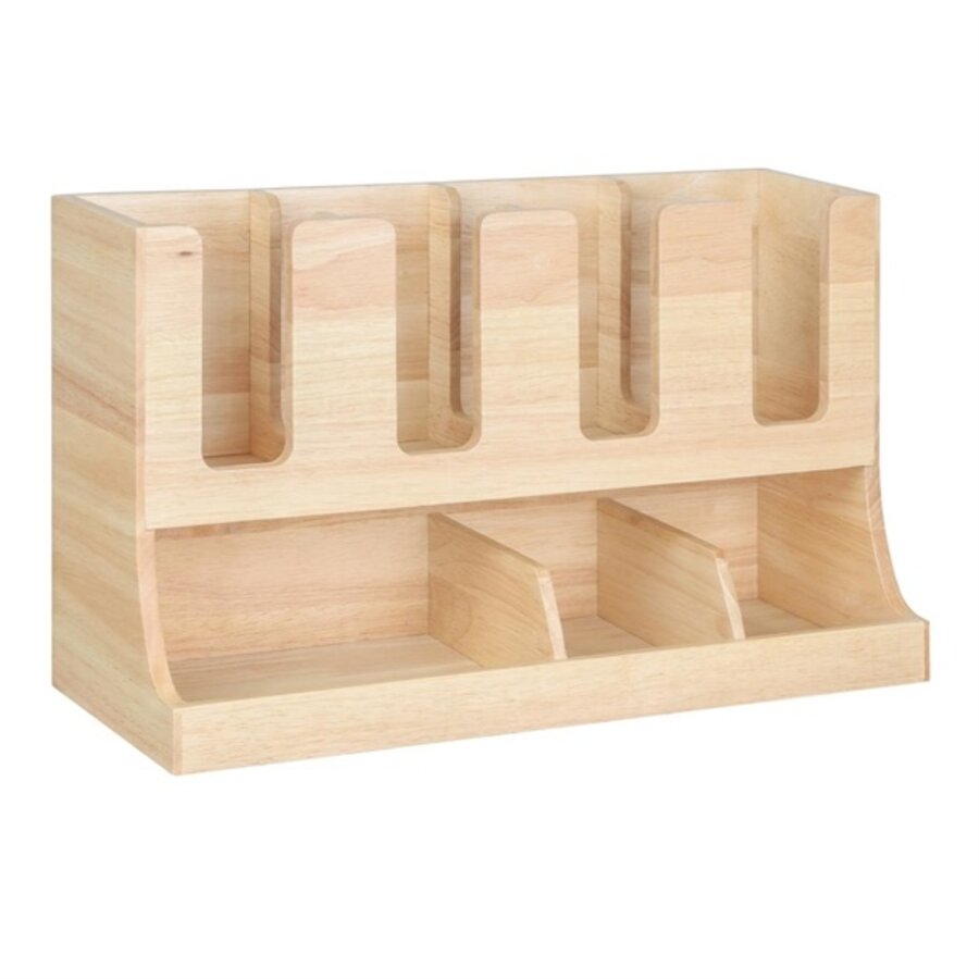Tassen- und Soßenstation Hevea Holz 450x120x240mm