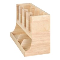 Tassen- und Soßenstation Hevea Holz 450x120x240mm