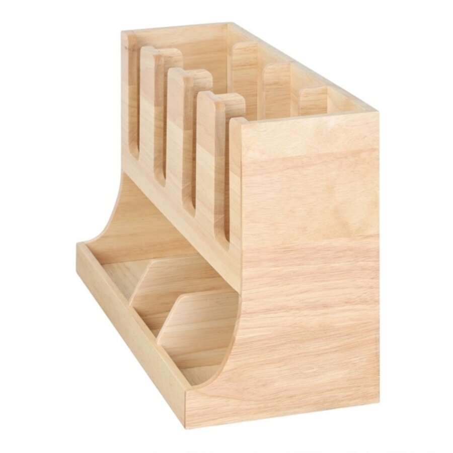 Tassen- und Soßenstation Hevea Holz 450x120x240mm