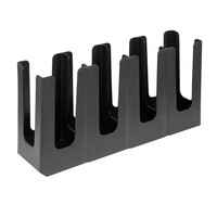 Porte-gobelet Essentials à 4 compartiments en polypropylène noir