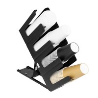 Porte-gobelet Essentials à 4 compartiments en polypropylène noir