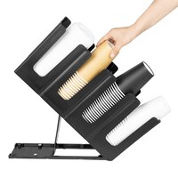 Porte-gobelet Essentials à 4 compartiments en polypropylène noir