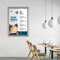 Liste de menus A2 25 mm Argent
