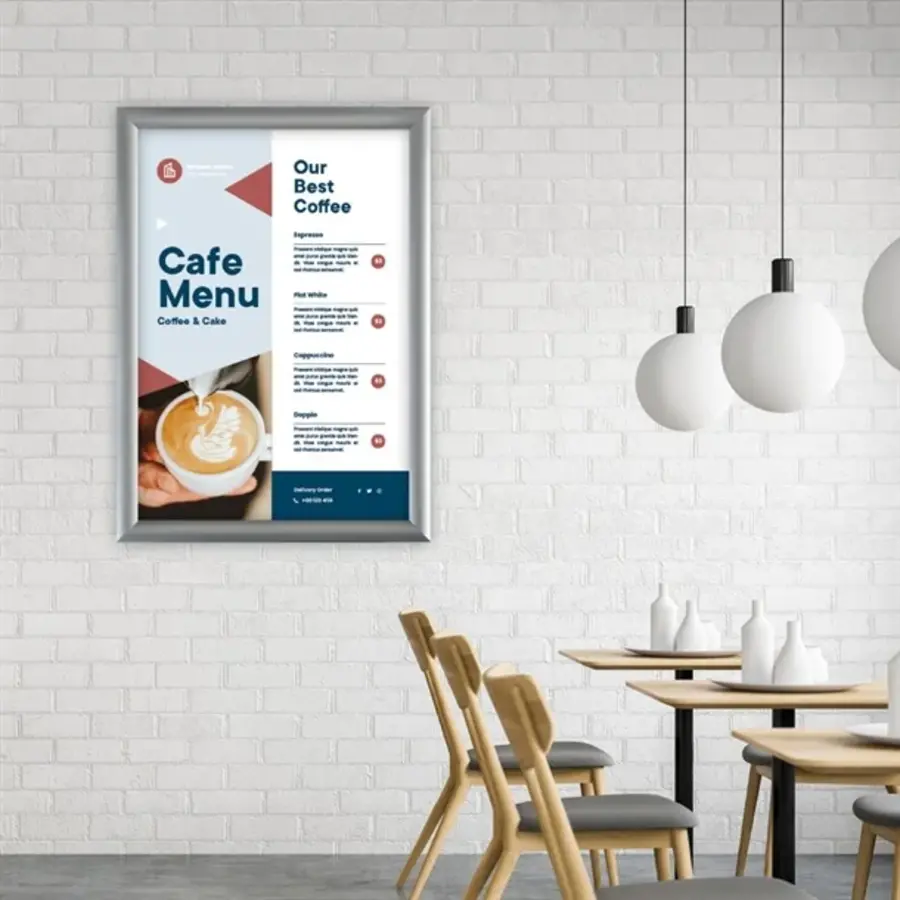 Liste de menus A2 25 mm Argent