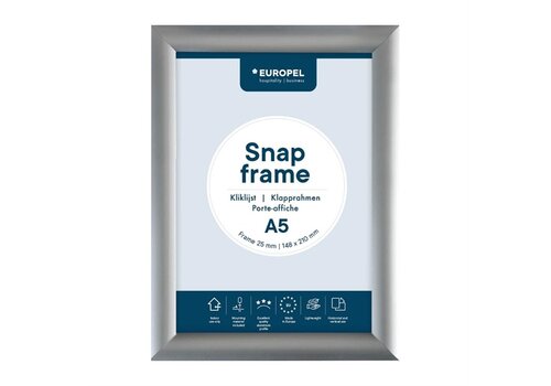  Europel Liste de menus A5 25 mm Argent 