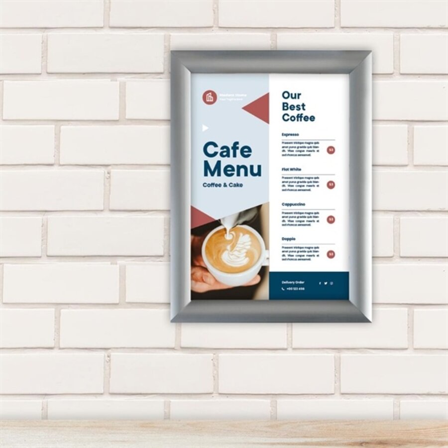 Liste de menus A5 25 mm Argent