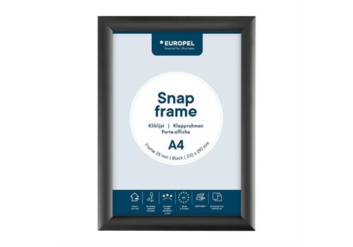  Europel Liste de menus A4 25 mm Noir 