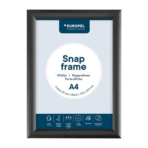  Europel Liste de menus A4 25 mm Noir 