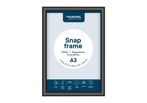  Europel Liste de menus A3 25 mm Noir 