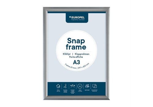  Europel Liste de menus A3 25 mm Argent 