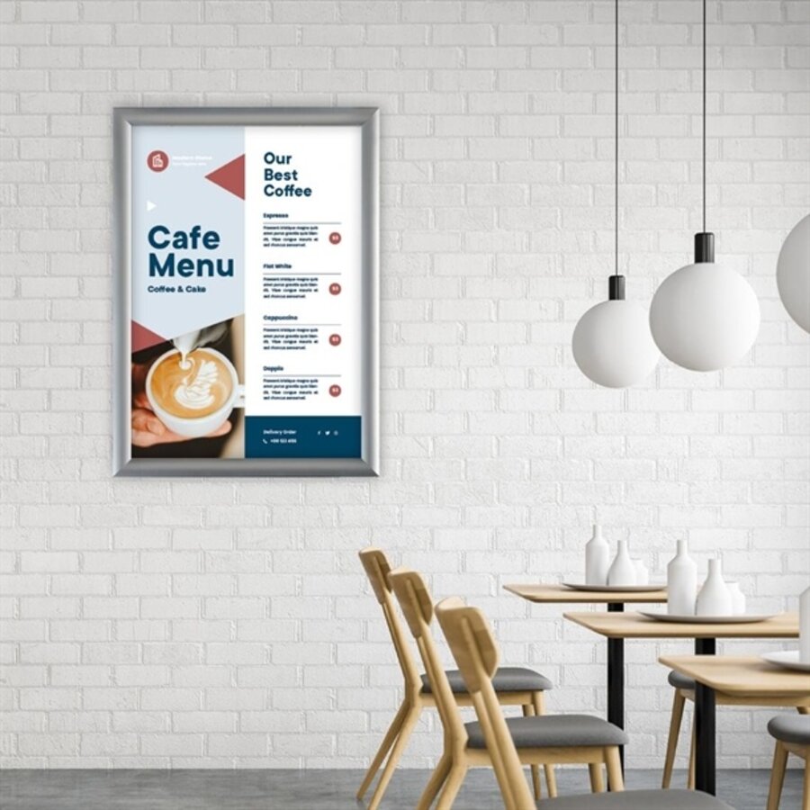 Liste de menus A3 25 mm Argent